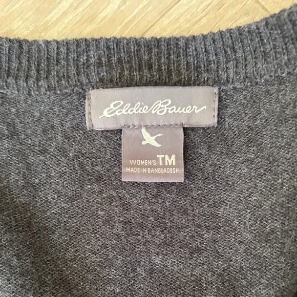 Eddie Bauer Charcoal Cardigan Sweater - Picture 2 of 3